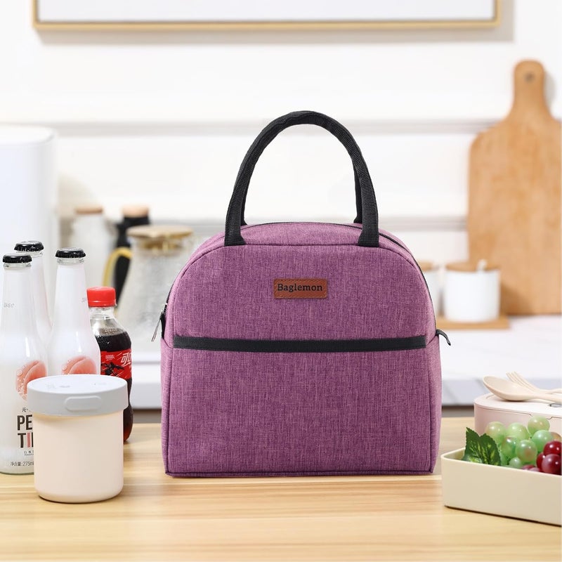 Baglemon Insulated Lunch Bag for Women Men, Lunch Containers Reusable High Capacity Lunch Tote Bags for Work Picnic - Image 5